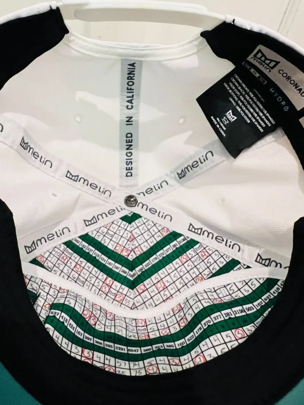 UNWORN Melin Coronado BACK OF THE CUP Hydro Golf Links Snapback Rope Hat White